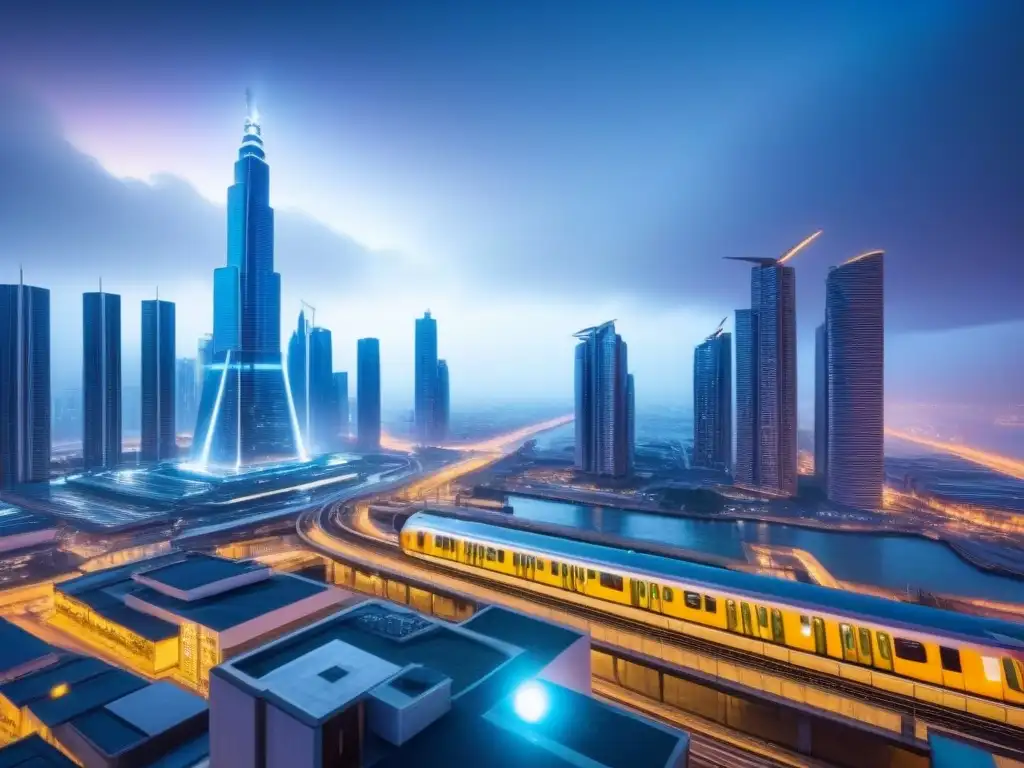 Metrópolis futurista: innovación en el mercado inmobiliario Vista futurista de una ciudad innovadora con estrategias anticíclicas mercado inmobiliario