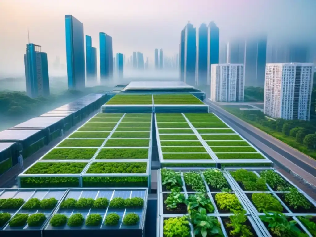 Metrópolis futurista sostenible: diseño urbano ecofriendly Vista futurista de ciudad sostenible con tendencias de urbanismo y diseño sostenible