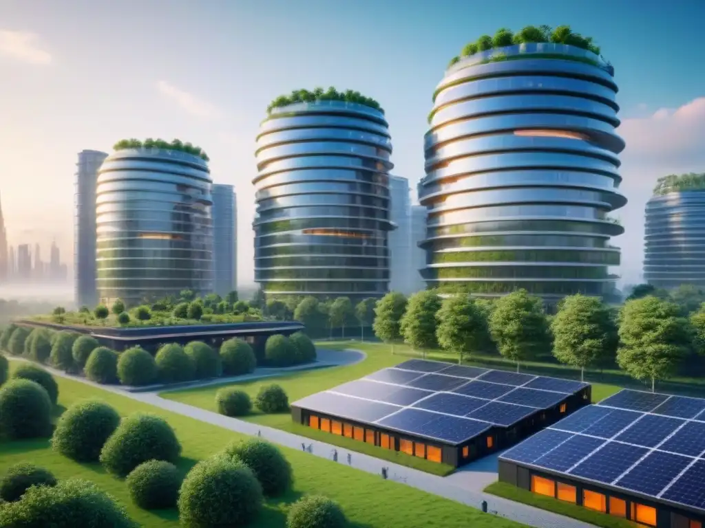 Skyline futurista: arquitectura modular innovadora y sostenible Vista impactante de una ciudad futurista con construcción modular proyectos internacionales inmobiliarios