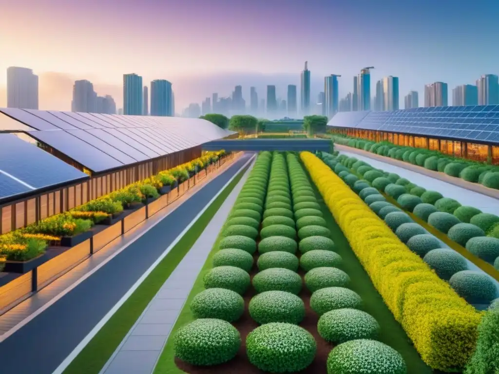 Metrópolis sostenible: arquitectura moderna y actividades eco en la ciudad Vista urbana sostenible con edificios verdes y gente en actividades eco, reflejando Inversiones inmobiliarias internacionales conscientes
