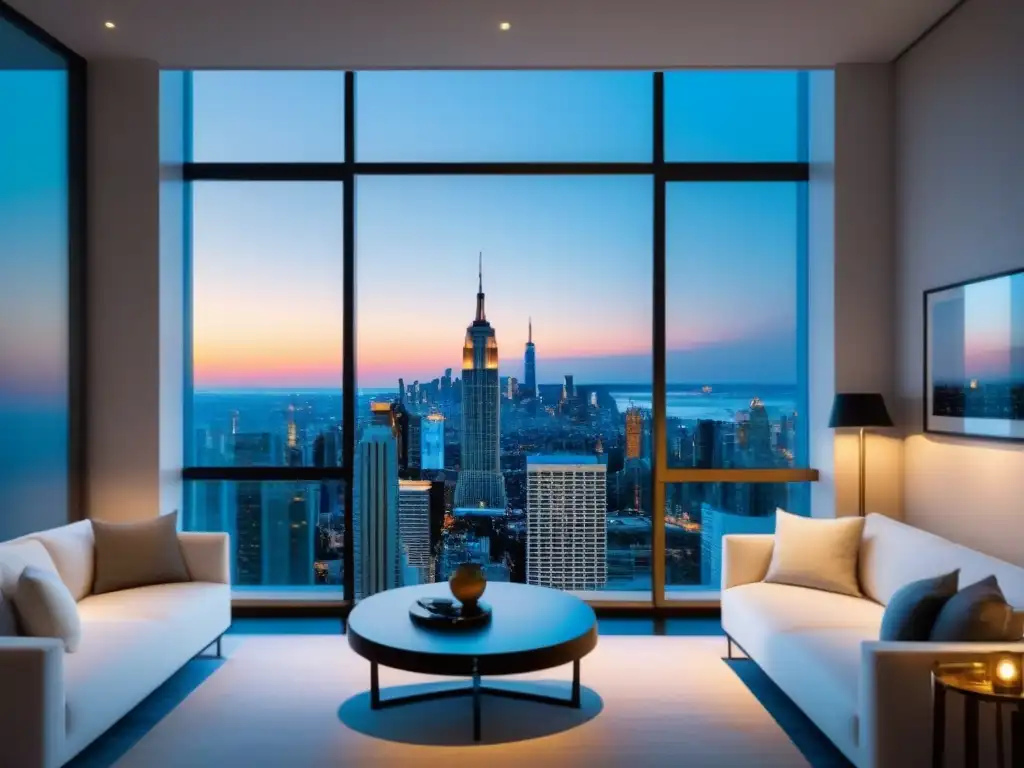 Edificio de lujo con ventanales panorámicos en ciudad vibrante Vistas panorámicas de edificios modernos con amplias ventanas, ideal para estrategias de éxito inversión inmobiliaria novatos