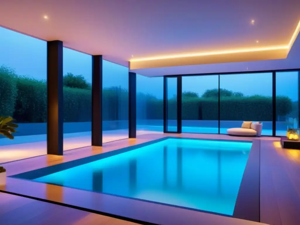 Residencia de lujo con tecnología inteligente: modernidad y confort Vivienda de lujo con tecnología inteligente, piscina futurista y domótica avanzada